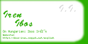 iren ibos business card